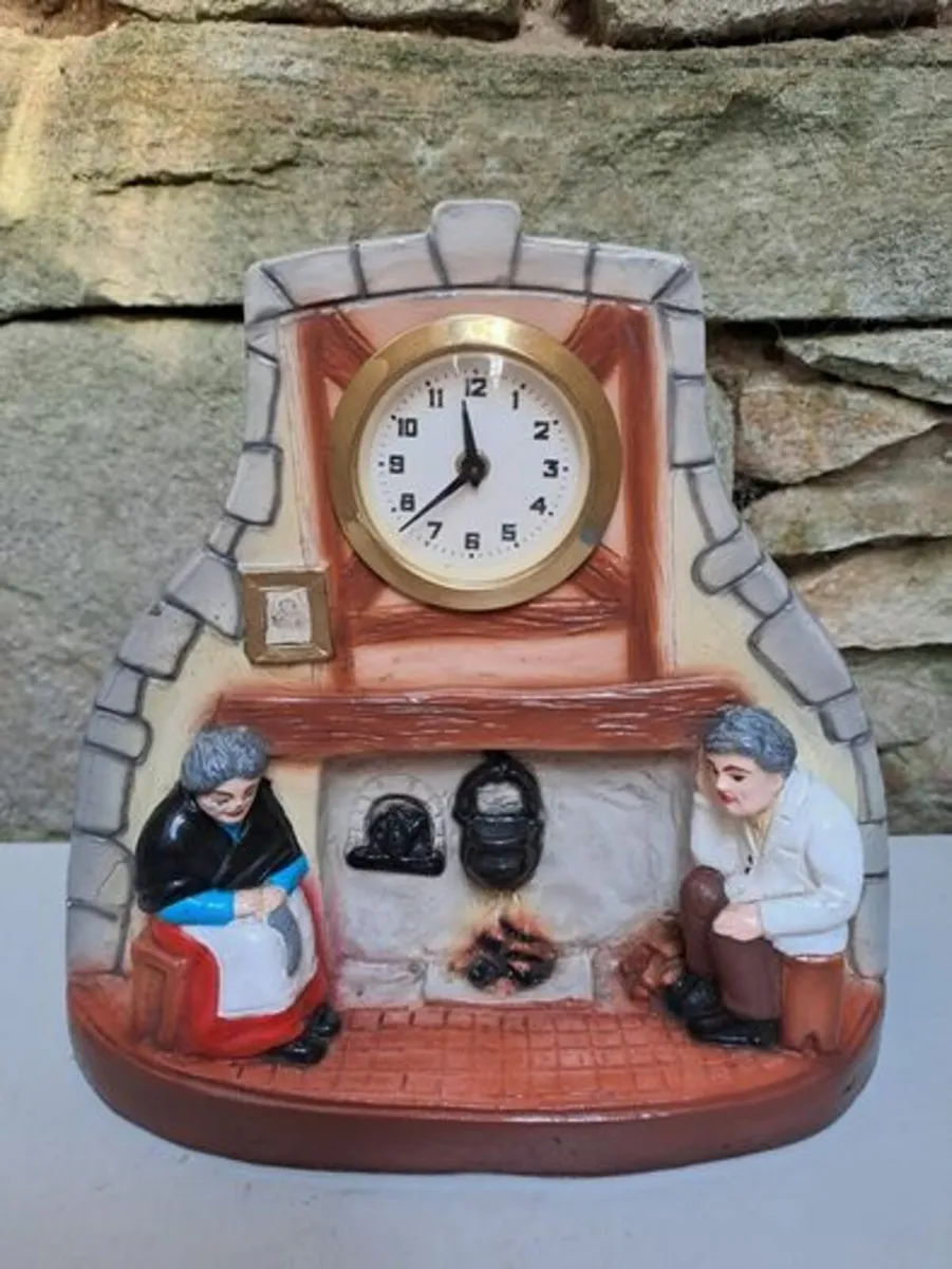 Mechanical fireside picture Clock - Image 1