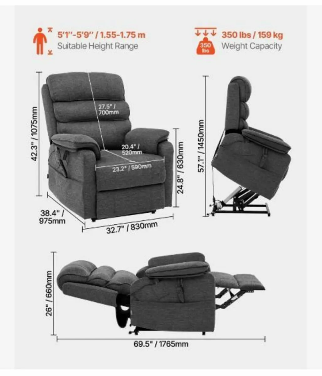 Lift Chair with Heat and Massage for Elderly - Image 4