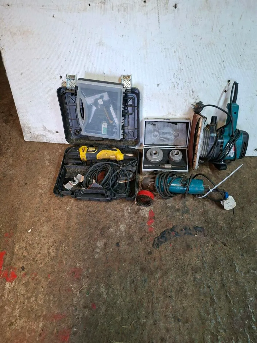 Angle  grinder  sander.  saw.  core bits  stapler - Image 1