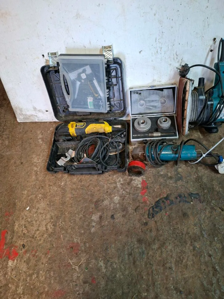 Angle  grinder  sander.  saw.  core bits  stapler - Image 3