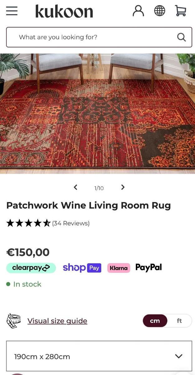 Kukoon brand rug 190 x 280 cm - Image 2