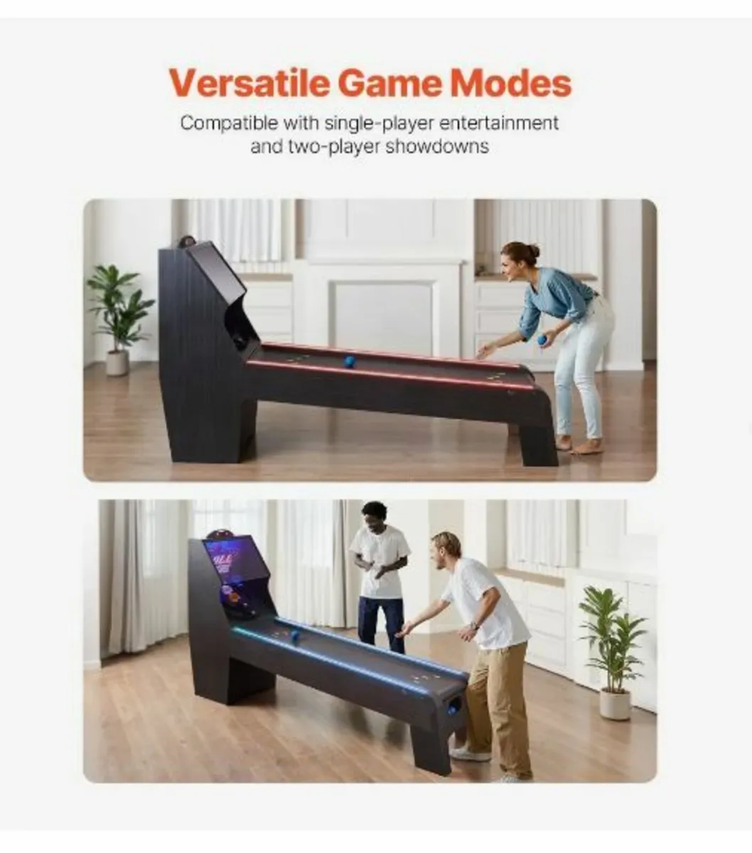 9' Roll and Score Classic Arcade Game Table - Image 3