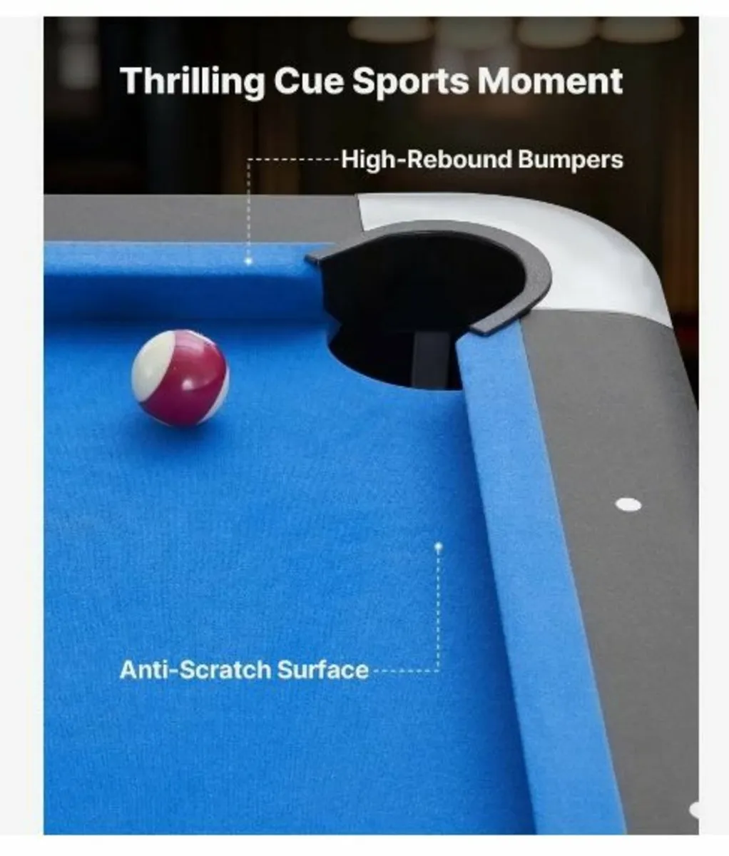 Pool Table, 213cm Portable Billiards Tables - Image 3