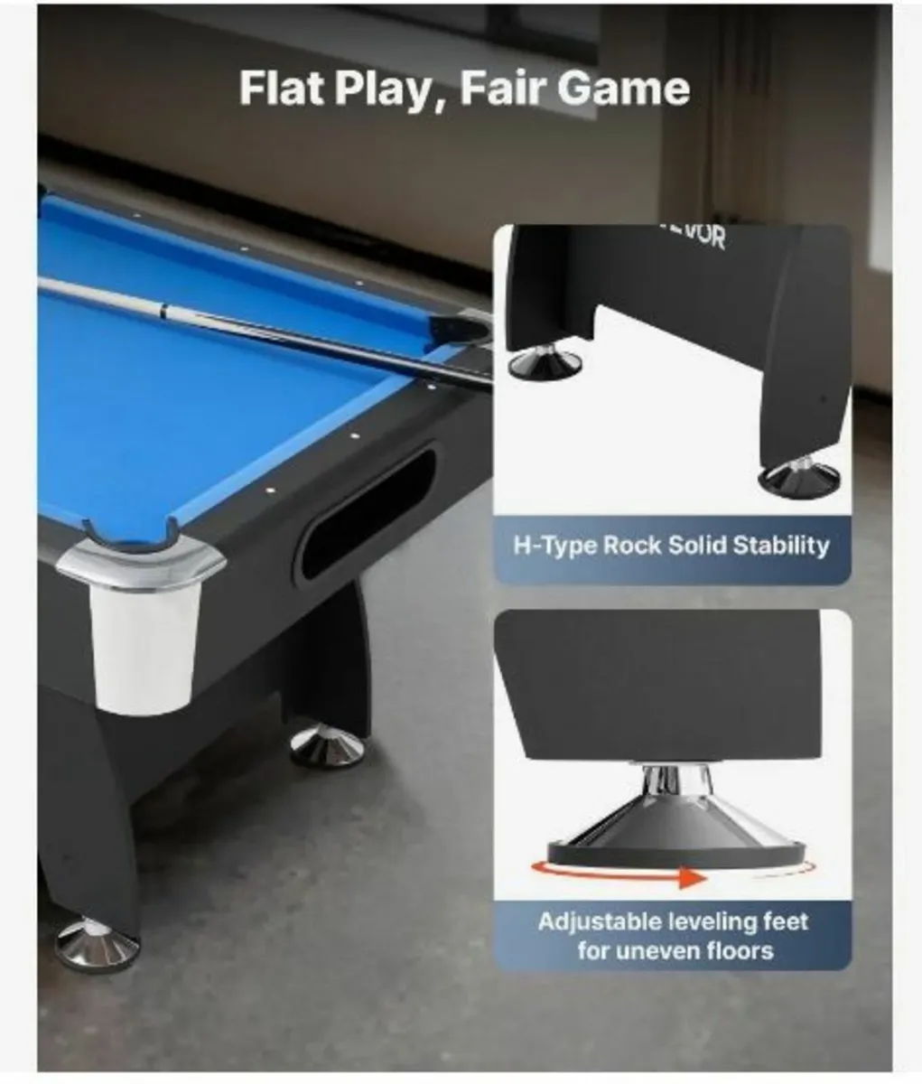Pool Table, 213cm Portable Billiards Tables - Image 4