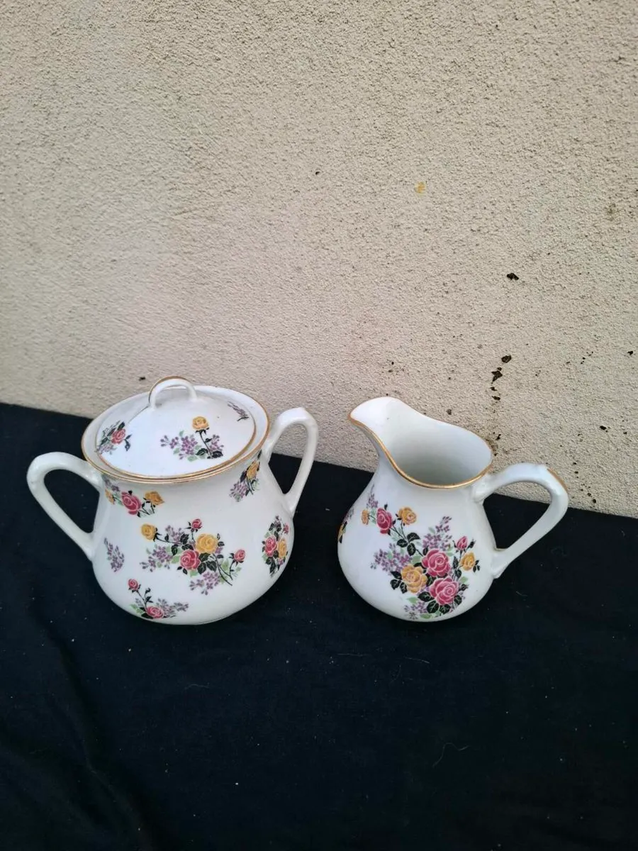 Large sugar and milk jug limoges - Image 1