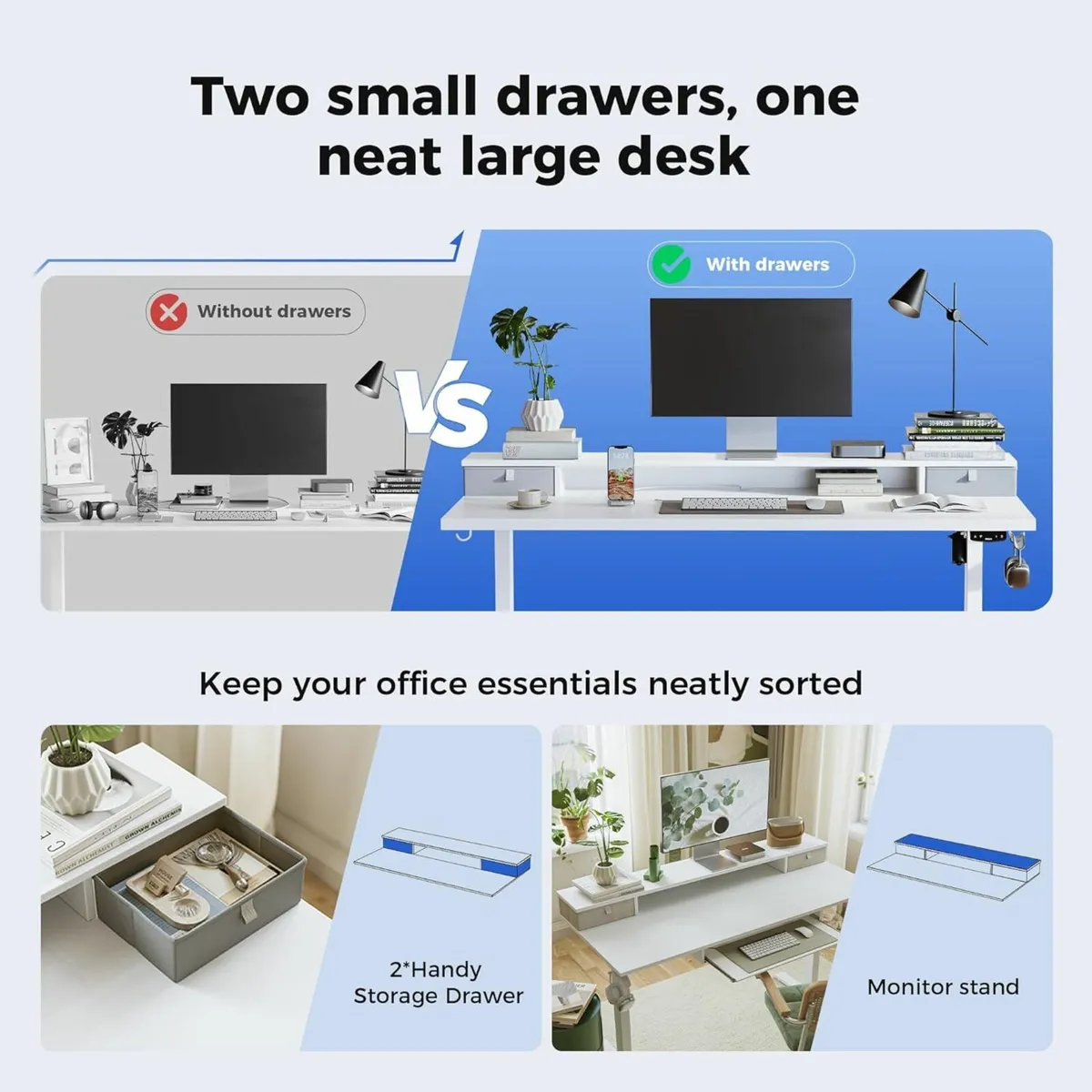 Electric Adjustable Height Desk Office 120x60cm - Image 4