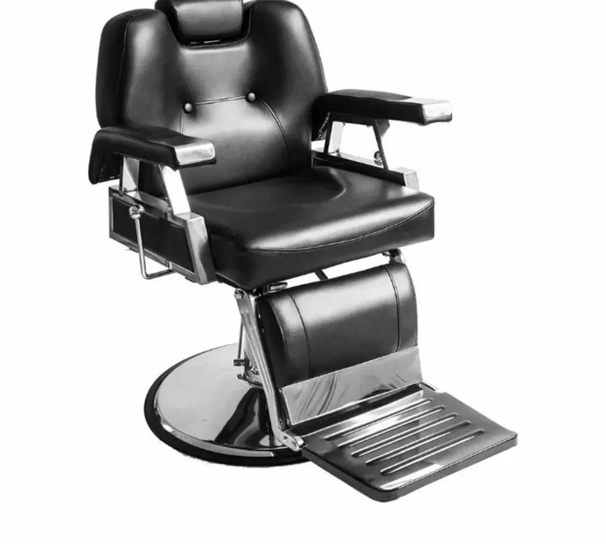 Barber Chair Black Adjustable Reclining Salon Seat - Image 1