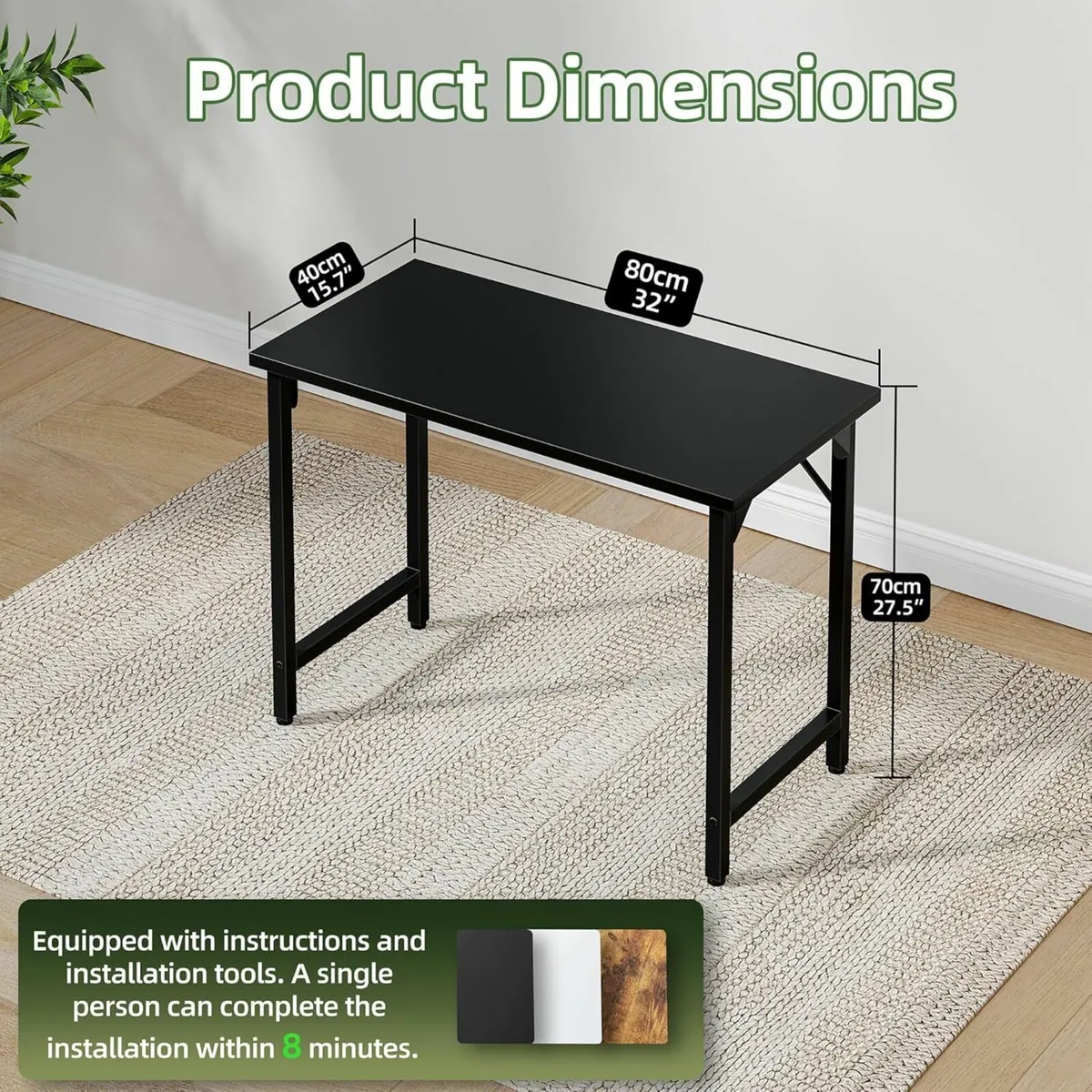 80 cm Computer Home Office Desk Study - Image 4