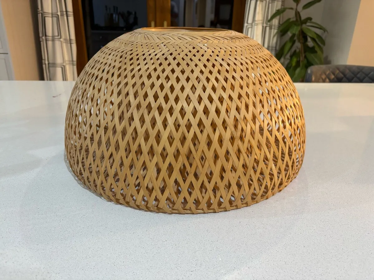 Basketweave ceiling lampshade - Image 1