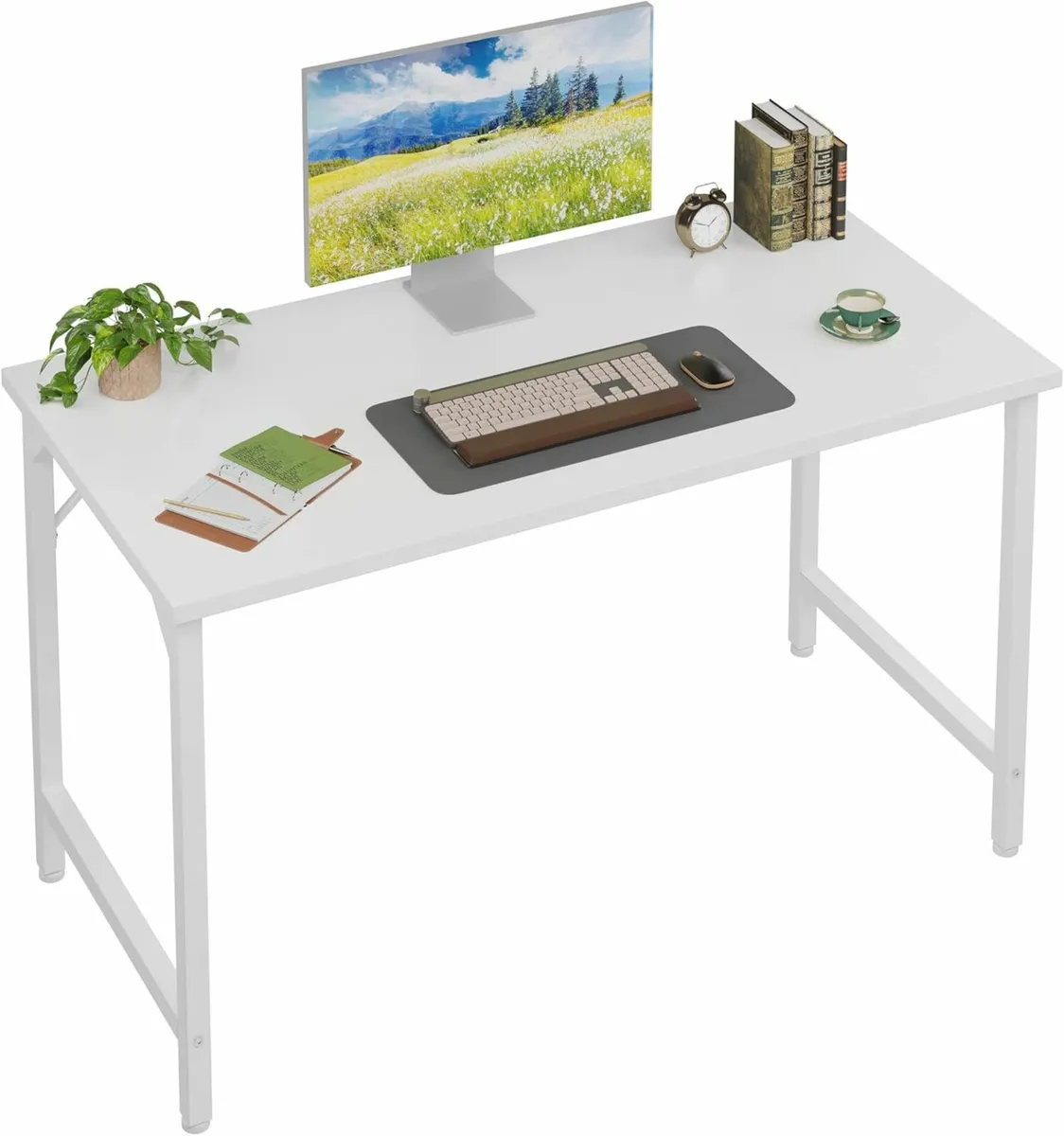 100 cm Computer Home Office Desk Study White - Image 3