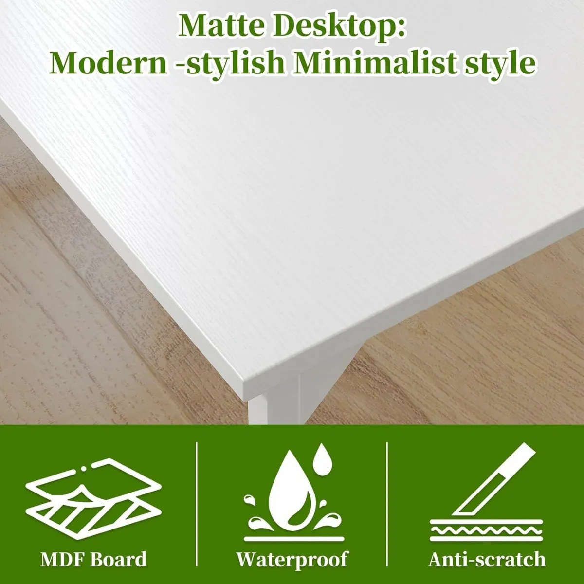 120 cm Computer Home Office Desk Study White - Image 4