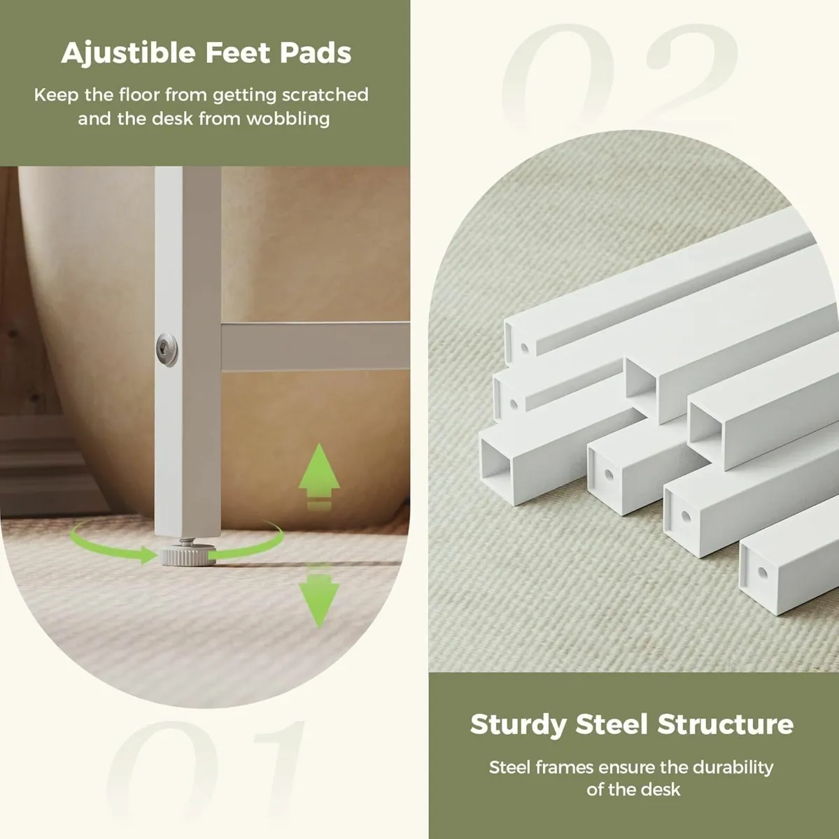 L Shaped Computer Desk Power Outlets 100 cm - Image 4