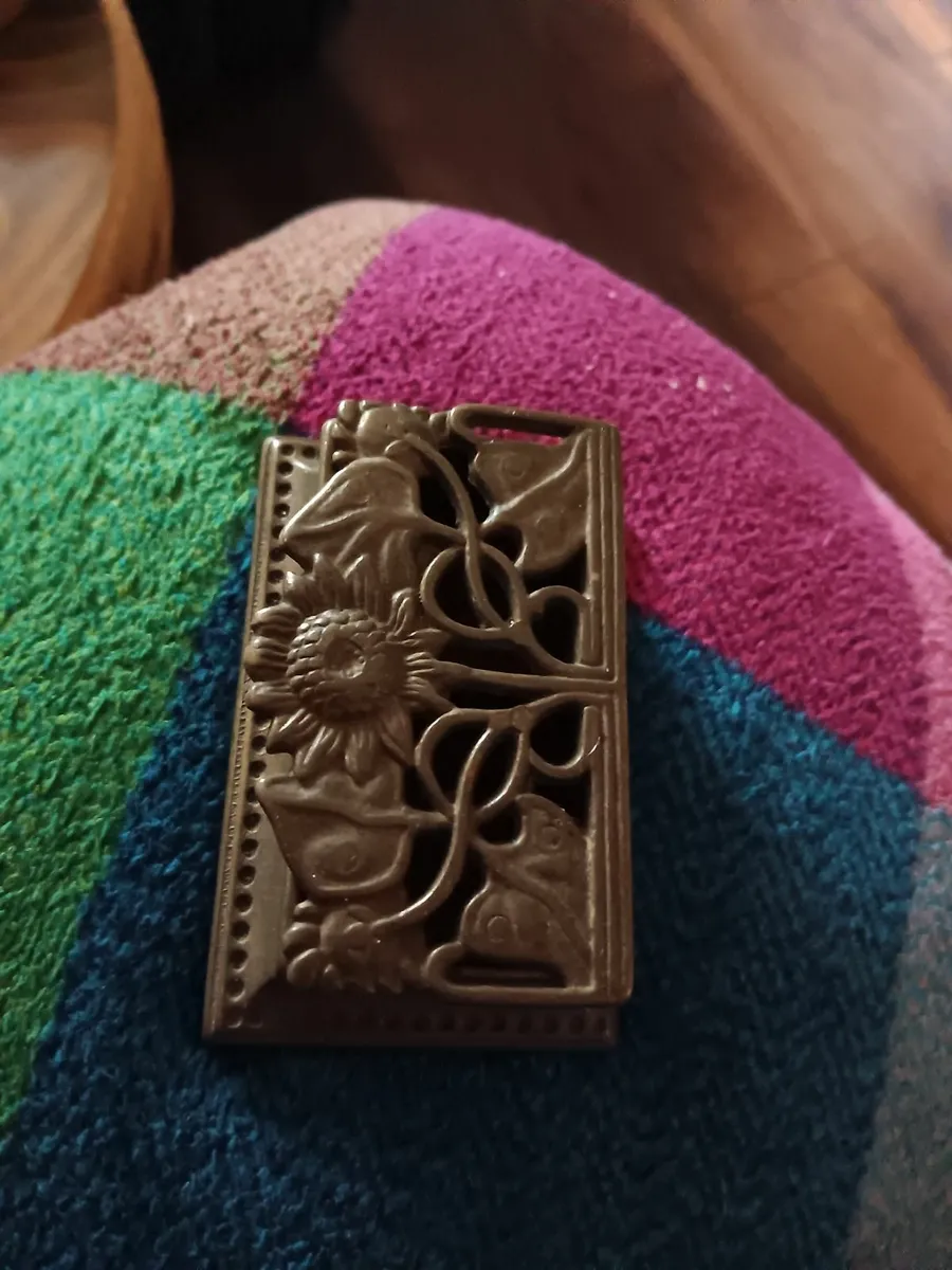 Vintage brass stamp holder - Image 1