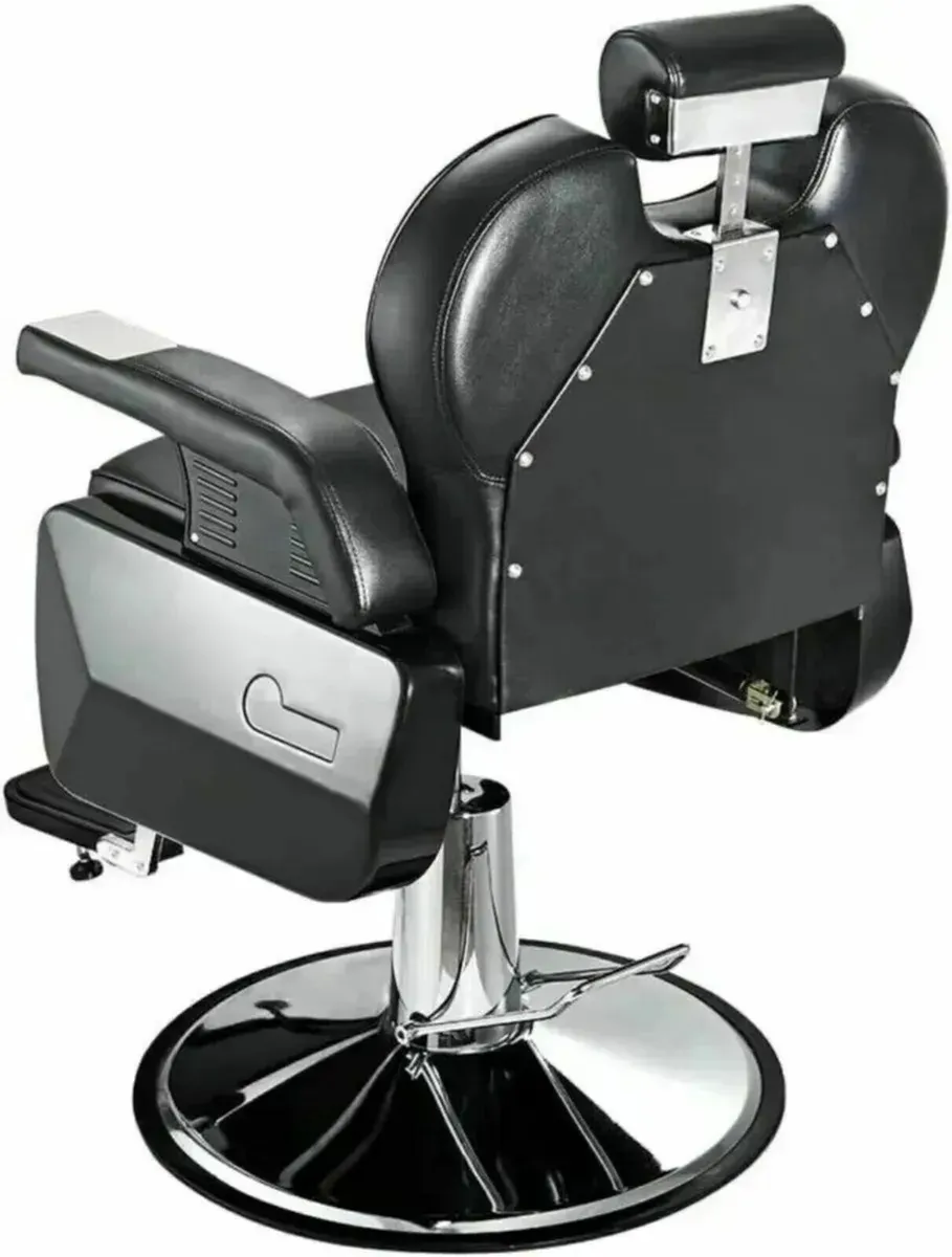 Barber Chair Reclining Black Hydraulic Salon Seat - Image 4