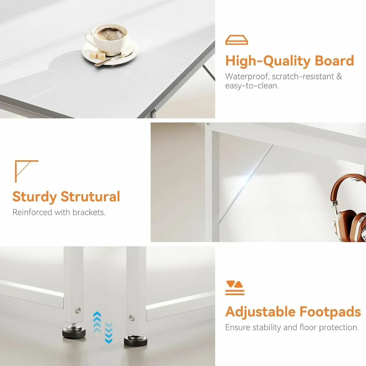 Computer Desk Drawers Office Storage 120×48cm - Image 3