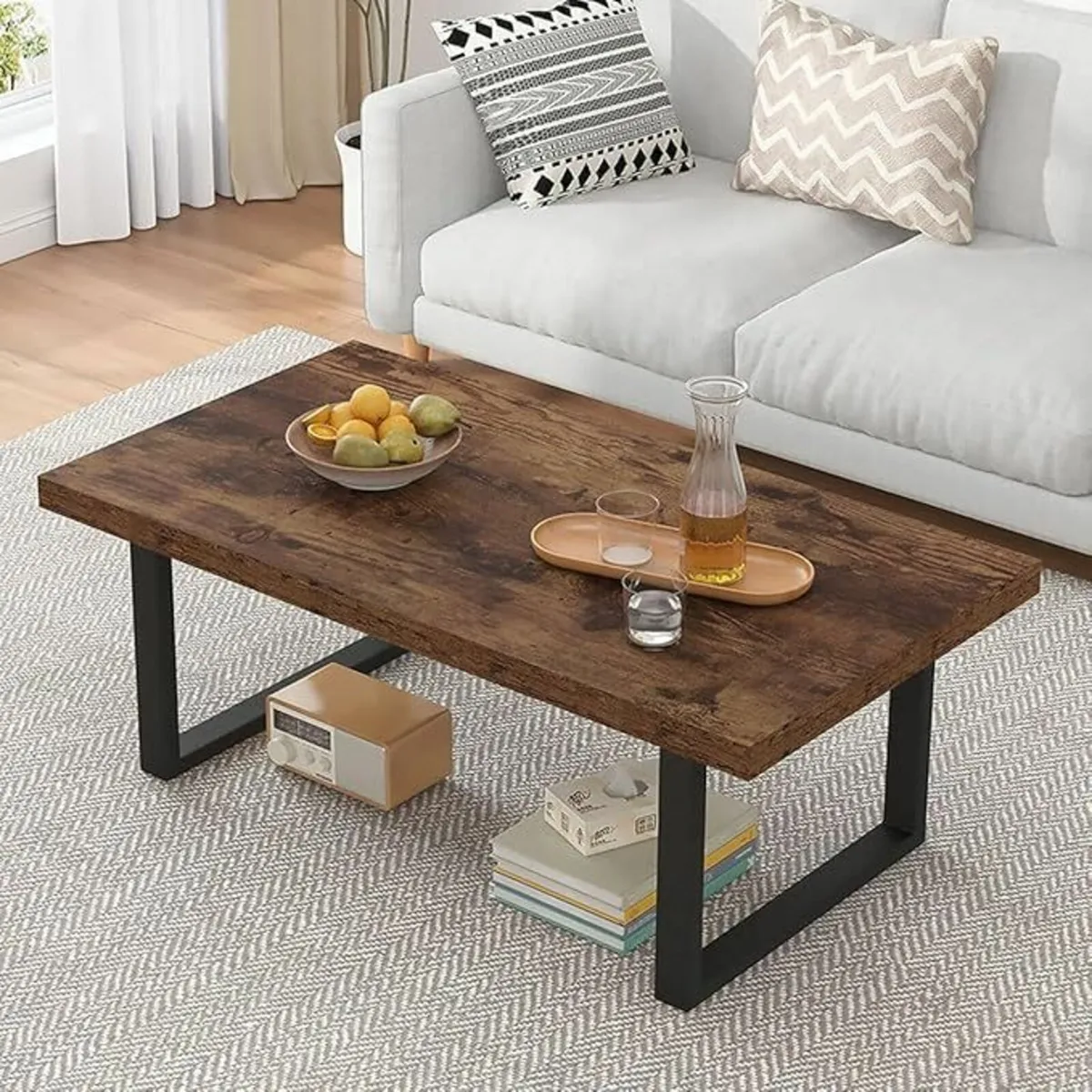 Coffee Table Wooden Living Room Table, 39 Inch - Image 3