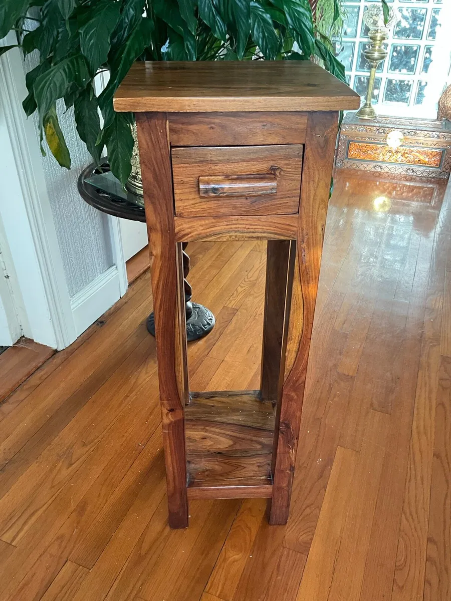 Zebranno Wood Side Table. Occasional Table - Image 1