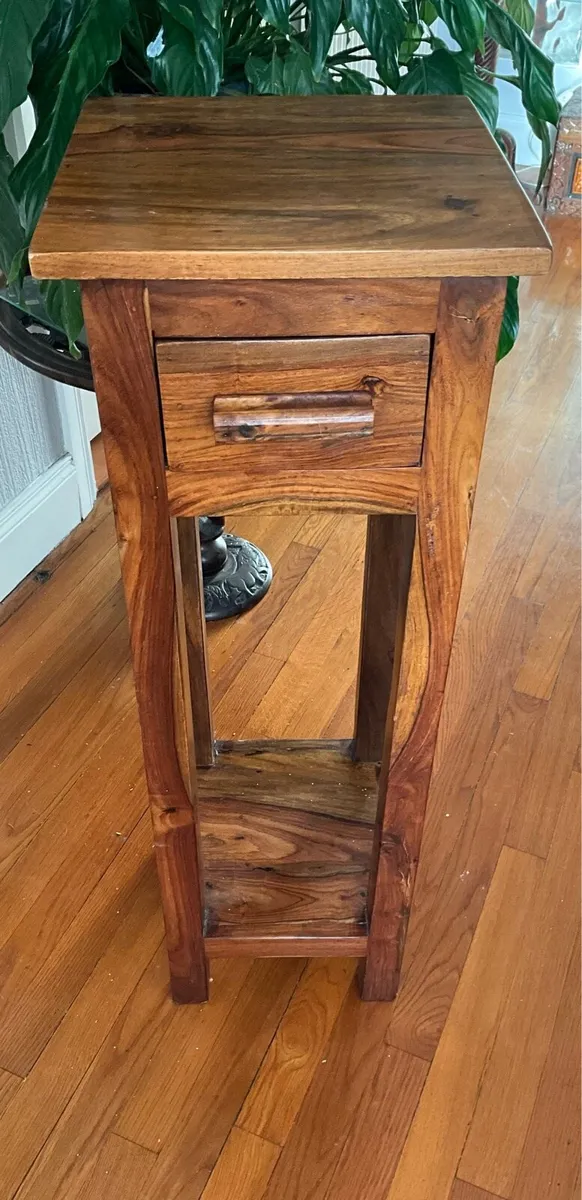 Zebranno Wood Side Table. Occasional Table - Image 2