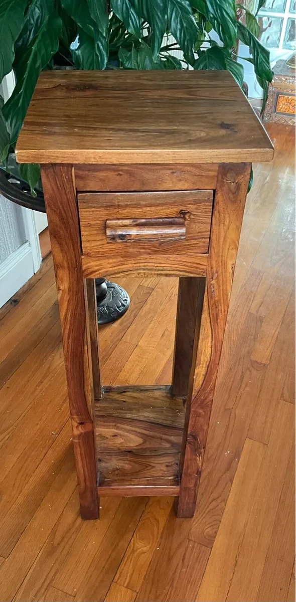 Zebranno Wood Side Table. Occasional Table - Image 3