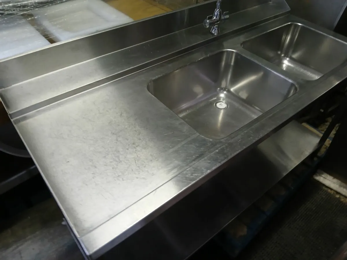 Stainless steel cabbinet sink unit complete - Image 1