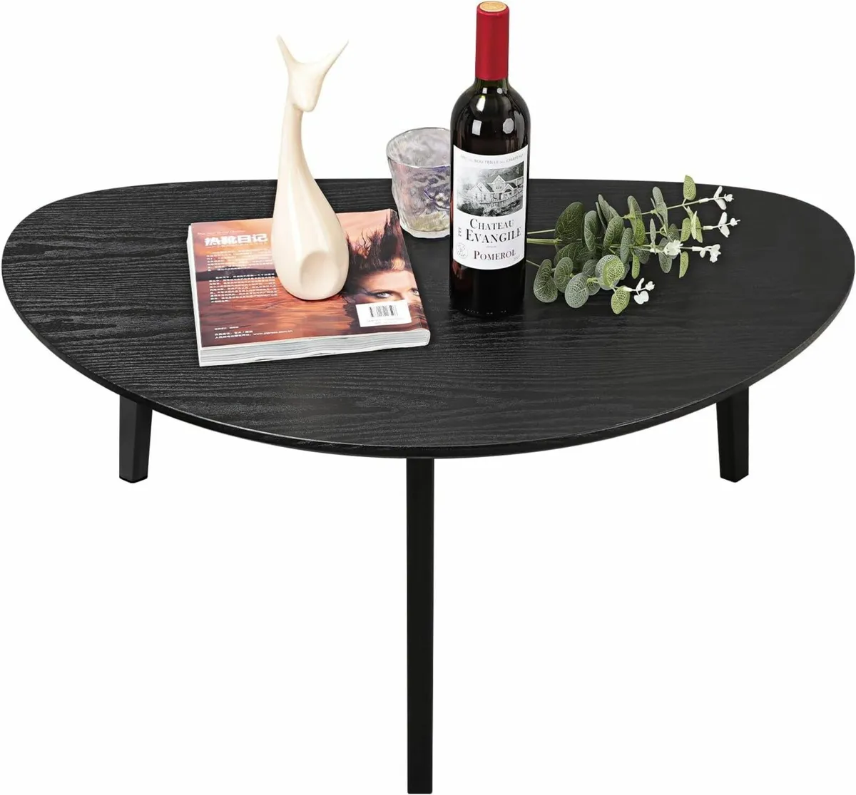 Wood Coffee Table, Lage Oval Coffee Tables 85cm - Image 2