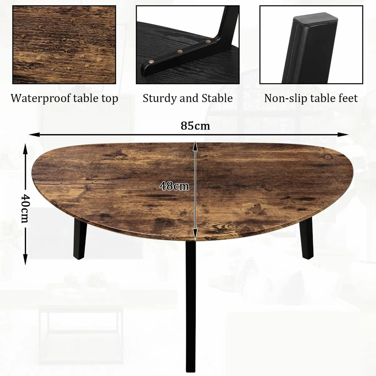Modern Wood Coffee Tables Office  85x48x40 cm - Image 3