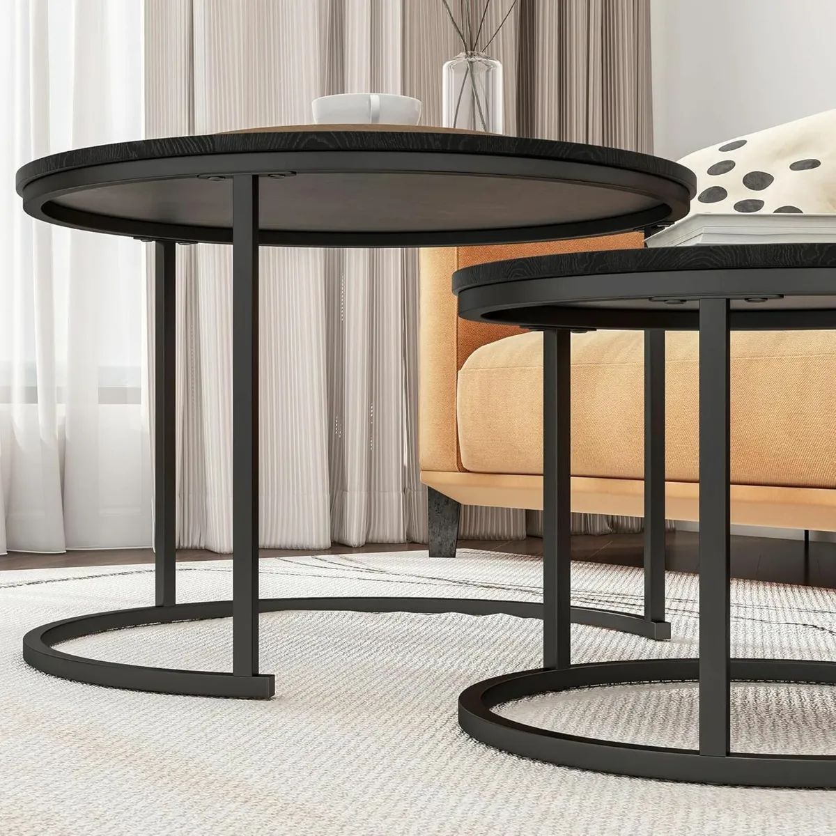 Coffee Table Side Table Set of 2 Living Room - Image 3