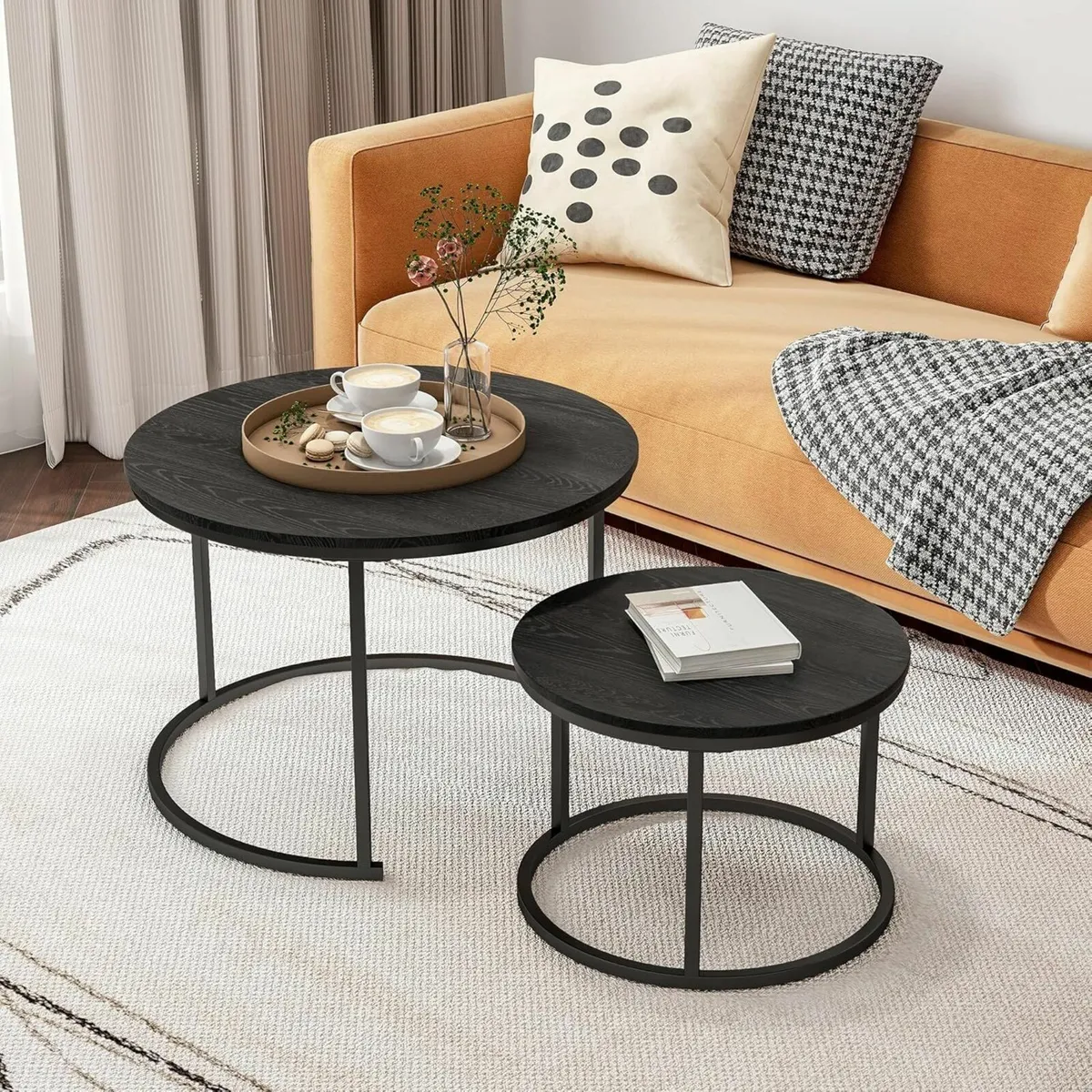 Coffee Table Side Table Set of 2 Living Room - Image 4