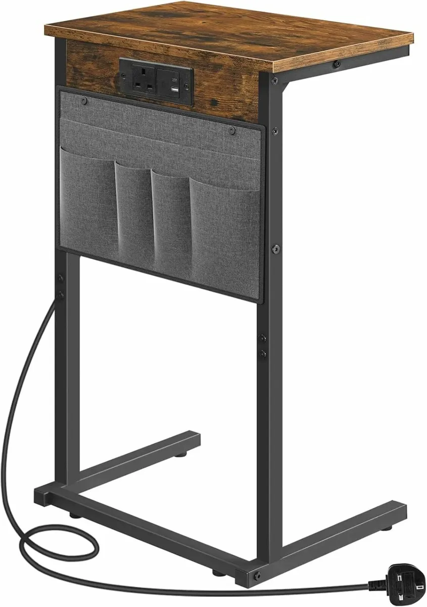 C Shaped Side Table, Bedside Table - Image 1