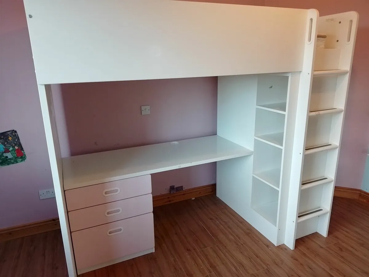 Bunk bed with single mattress,  including storage - Image 1