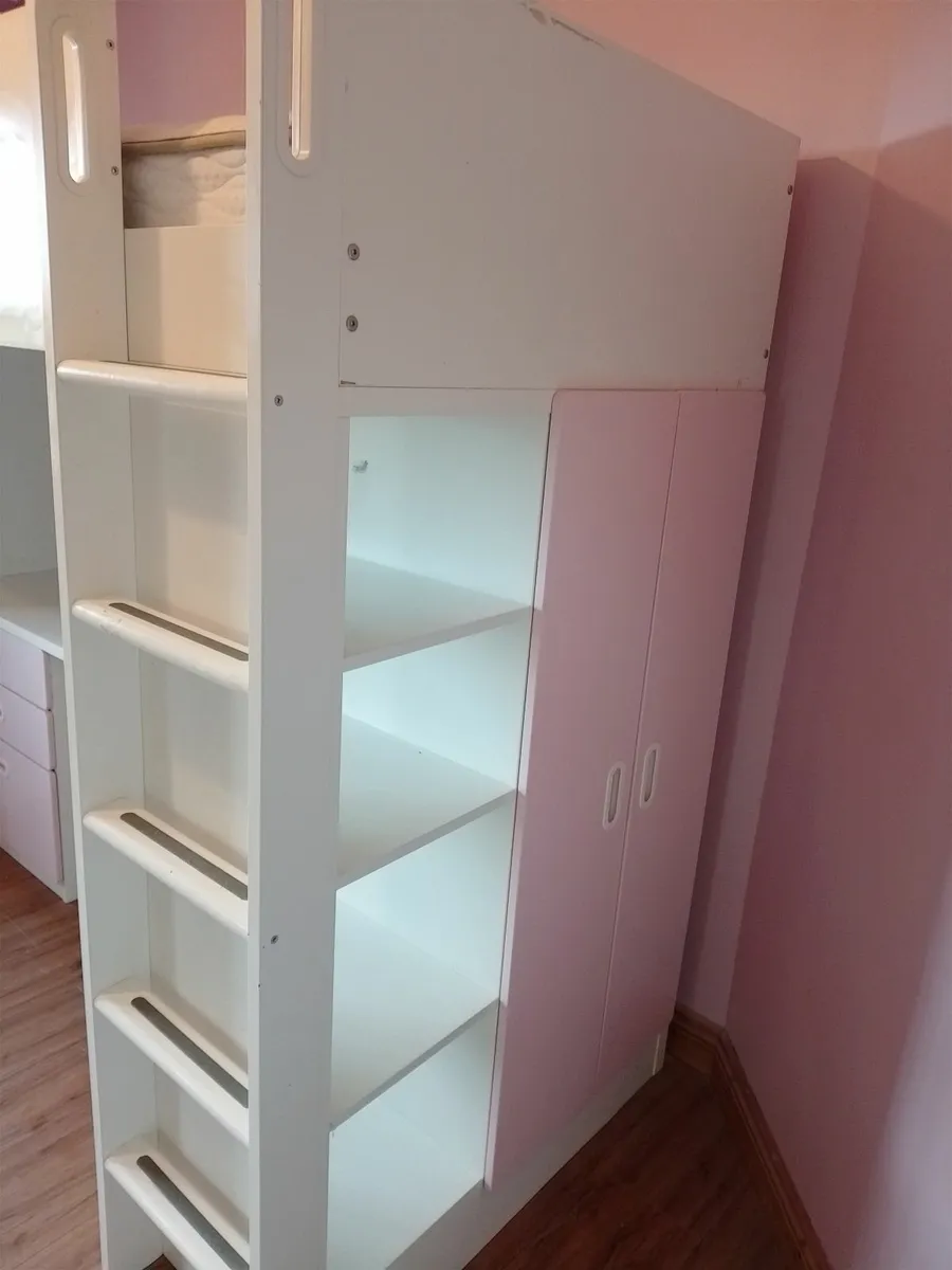 Bunk bed with single mattress,  including storage - Image 4