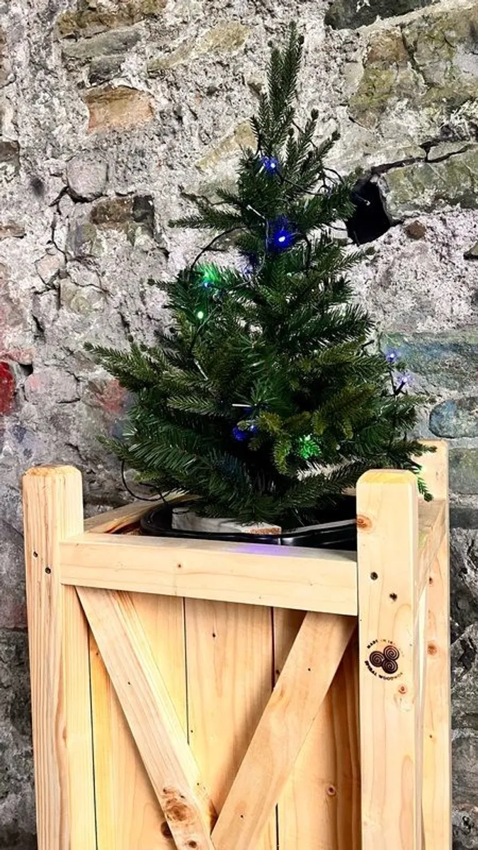 Handcrafter Tall Planter Box / Christmas Decoration - Image 1