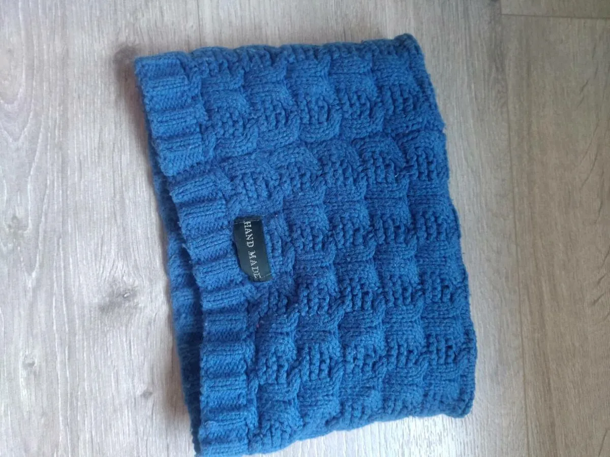 Scarf winter kids dark blue or grey - Image 2