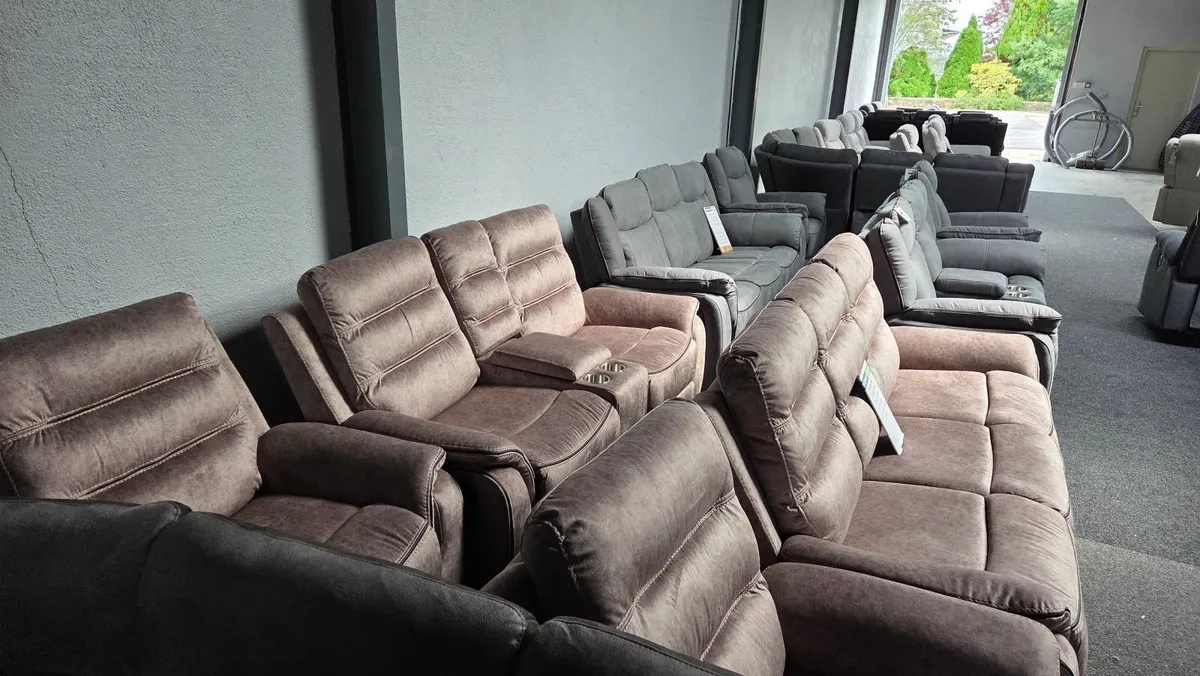 Beige fabric 3+2 reclining (NEW) - Image 3