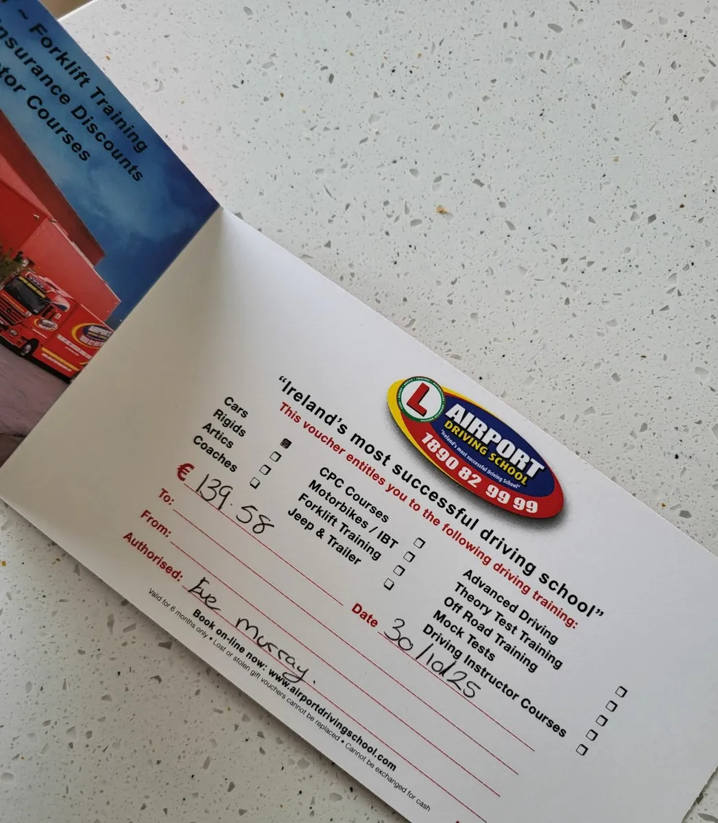 Driving Lessons (Airport Driving) - Gift Voucher - Image 2