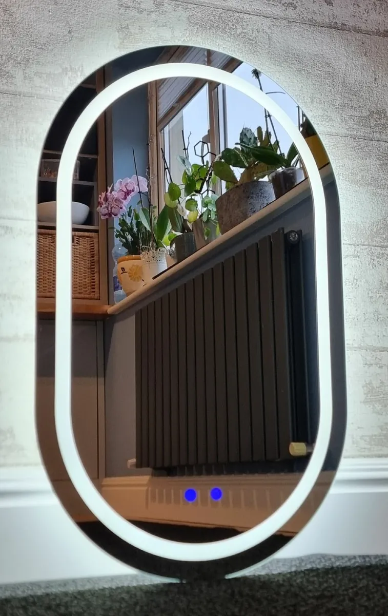 LED Bathroom Mirror Antifog 50x80cm Tricolor Light - Image 4