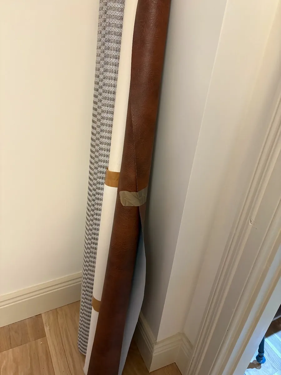 Cream Leatherette Fabric - Image 3