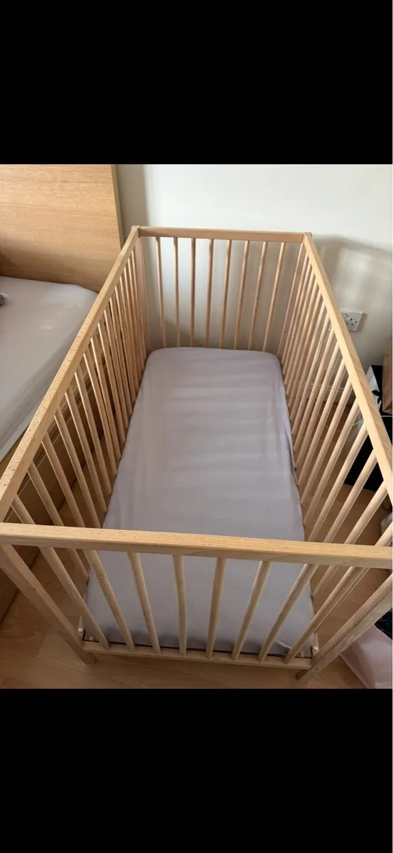 Ikea baby cot and matress - Image 1