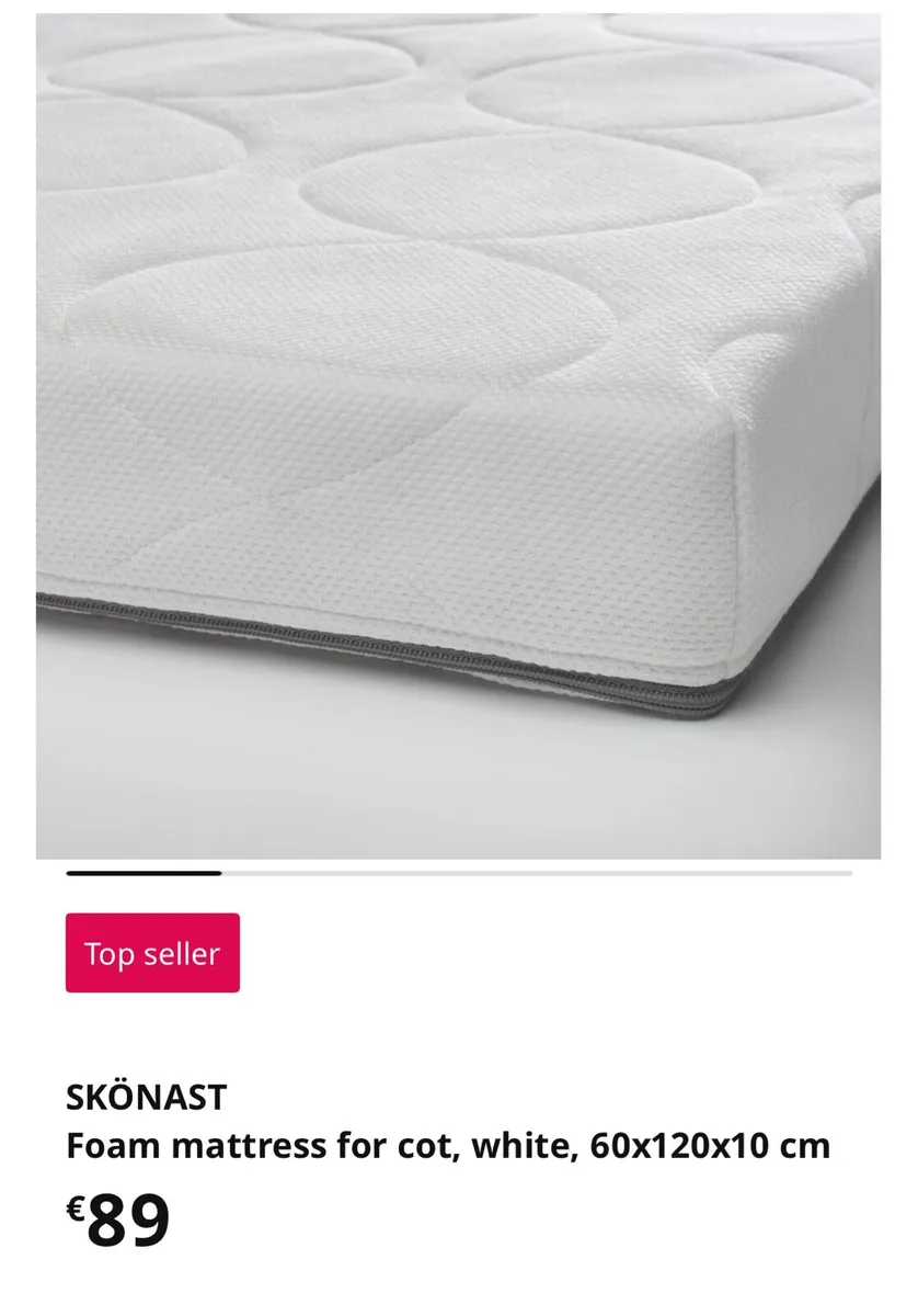 Ikea baby cot and matress - Image 3