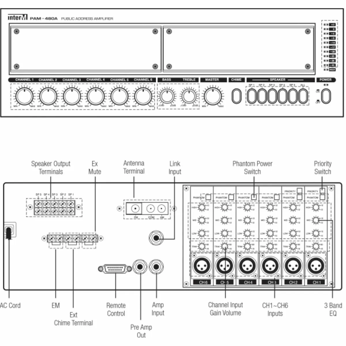 Inter-M PAM340A - 340W Mixer - Image 2