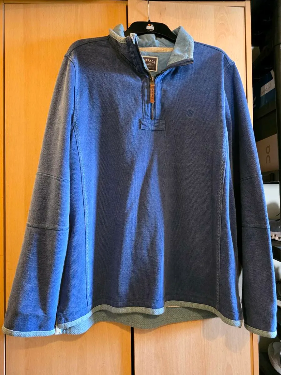 FatFace quarter zip blue jumper. - Image 2