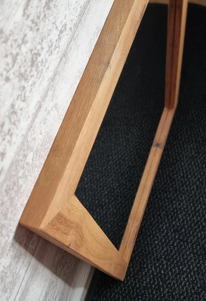 Wooden Frame Bathroom Living Room Mirror - Image 4