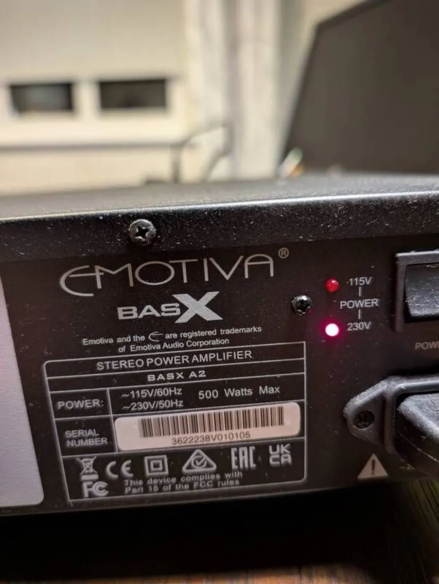 Emotiva Bas x 2 power amplifier - Image 1