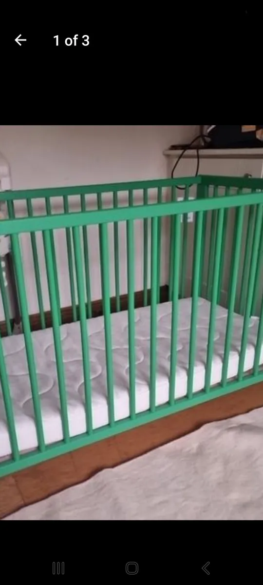 NURSERY IKEA COT BRAND NEW  PLUS MATTRESS - Image 2