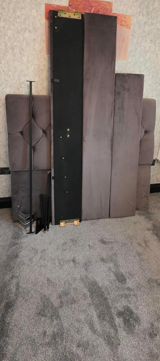 King BED with headboard and storage - Image 3