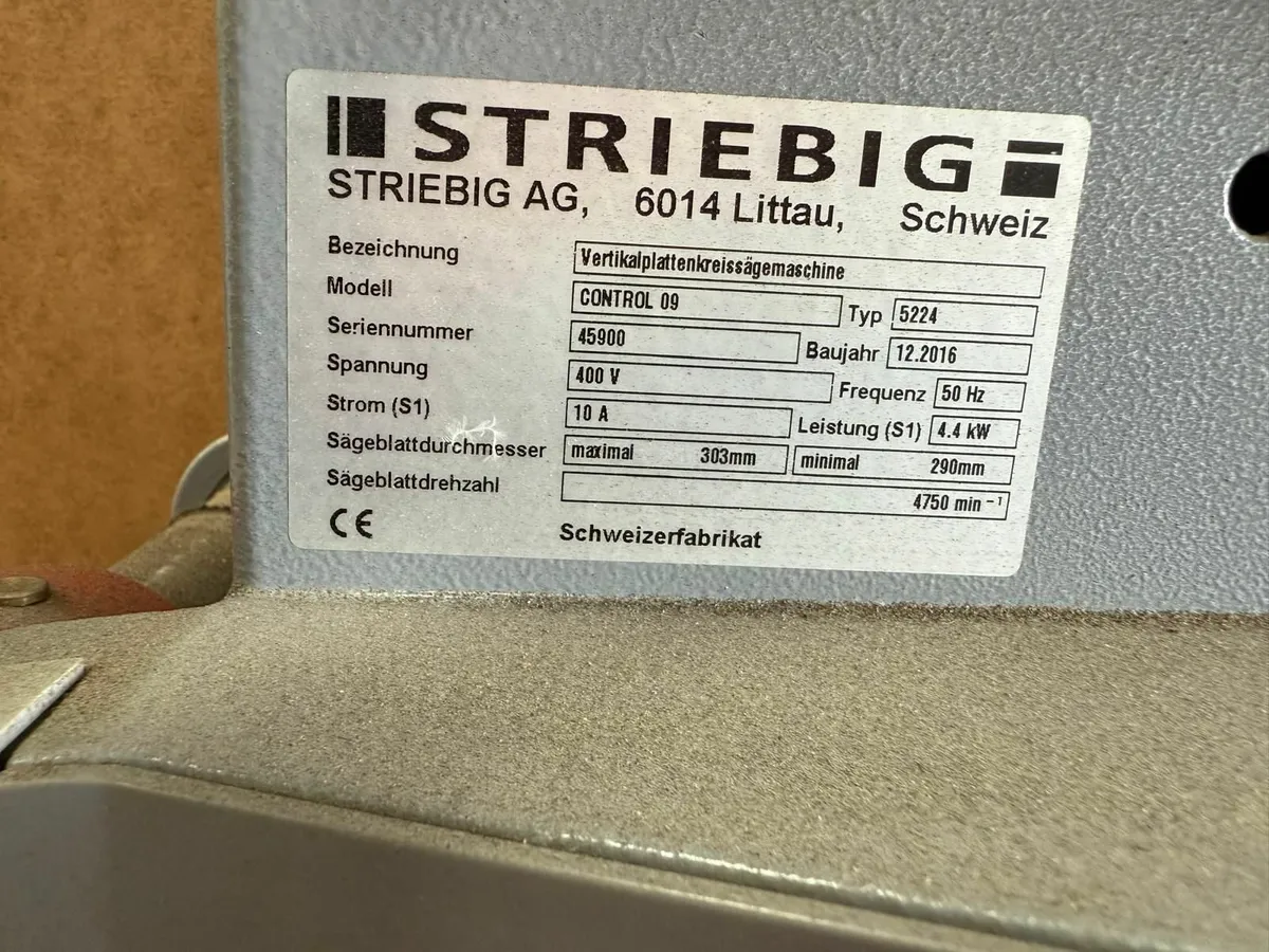 Striebig Control 09 Vertical Panel Saw - Image 4