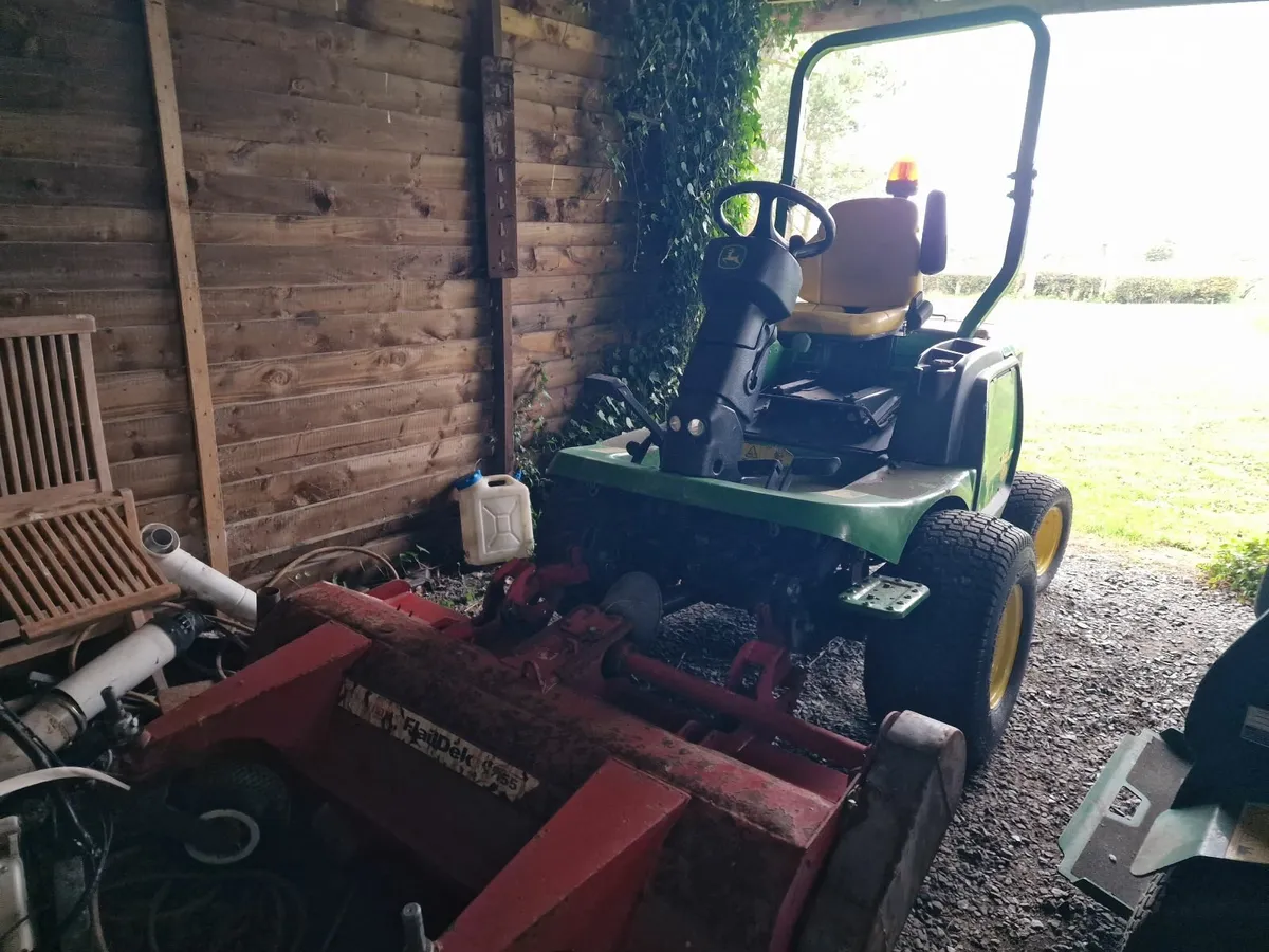 John Deere 38hp flail ride on mower lawnmower - Image 1