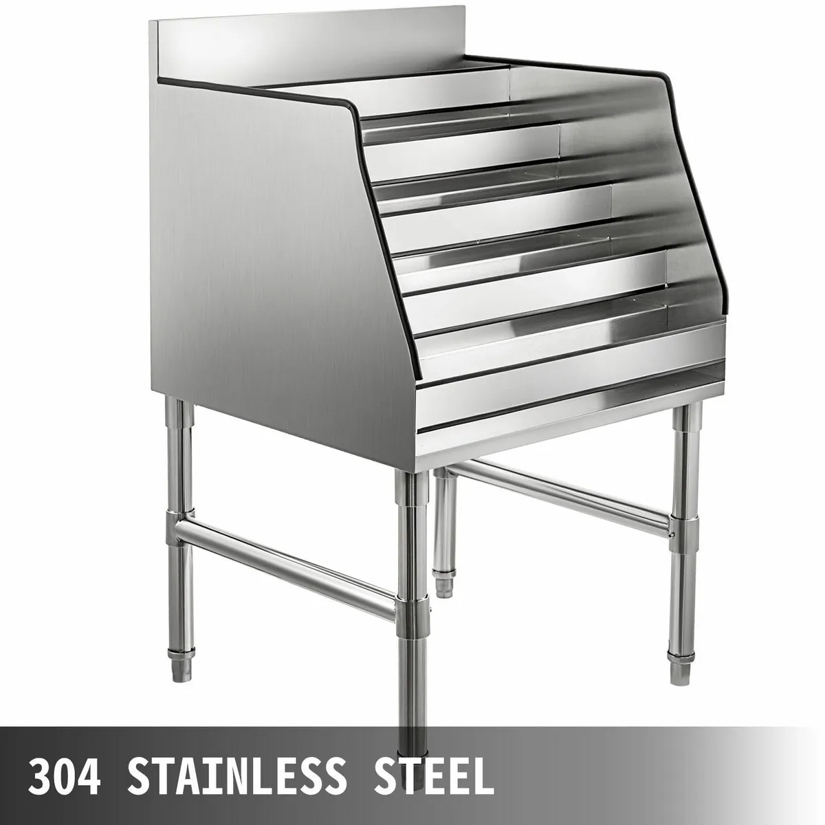 Wine Rack 5-Tier 24-Inch Stainless Steel Storage - Image 2