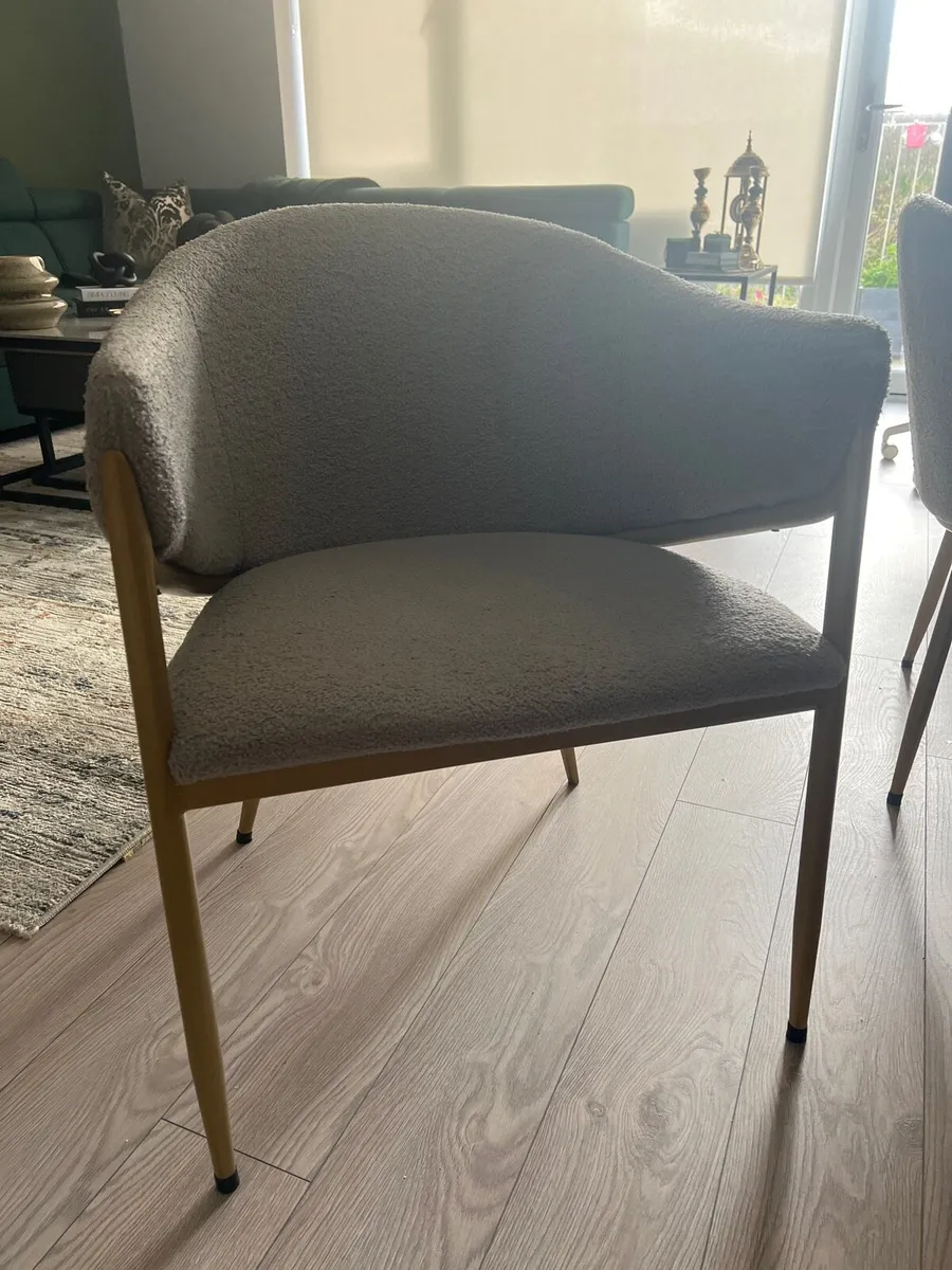 Dinning Chairs made of sheep wool grey colour - Image 1