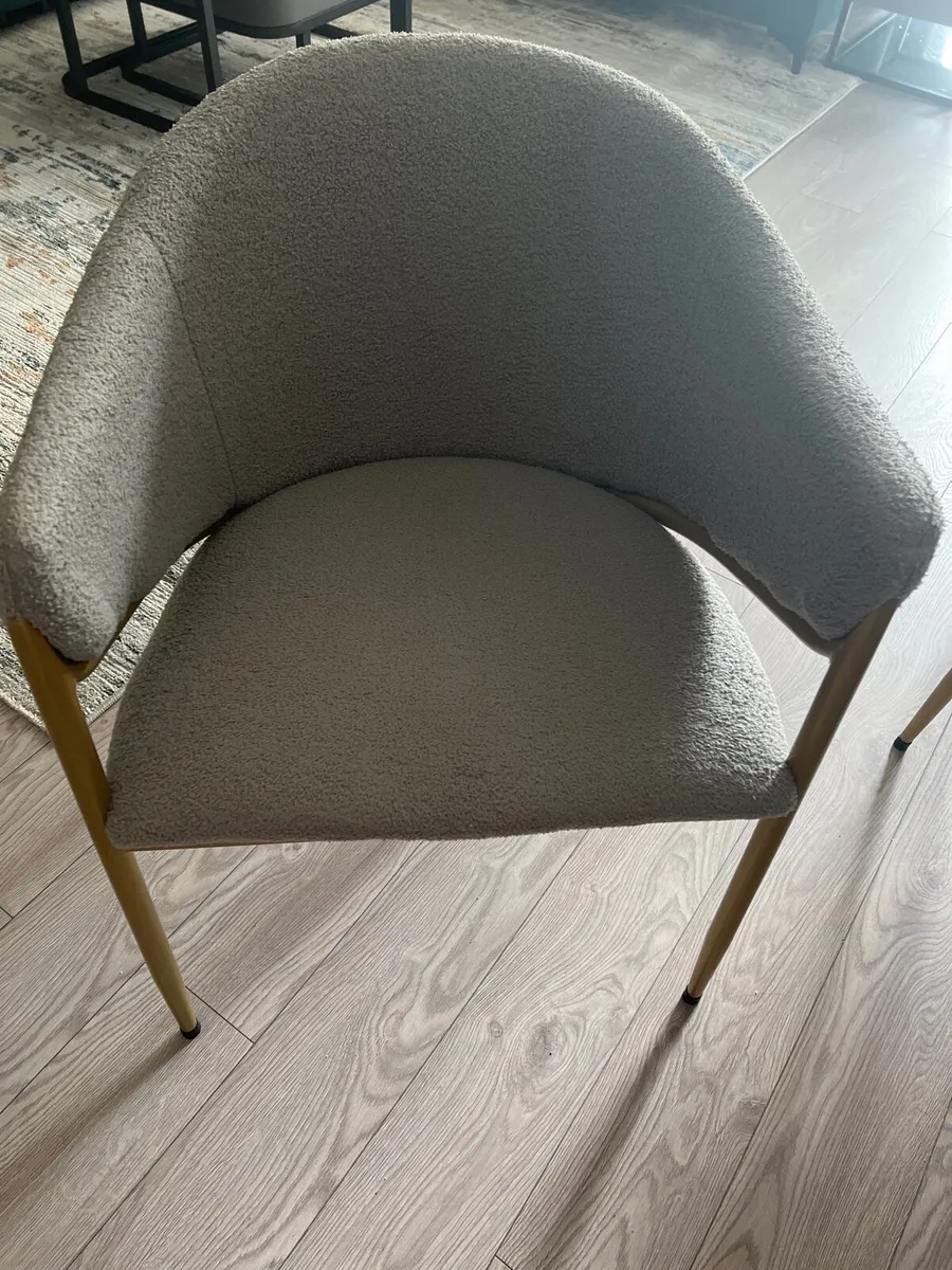 Dinning Chairs made of sheep wool grey colour - Image 2